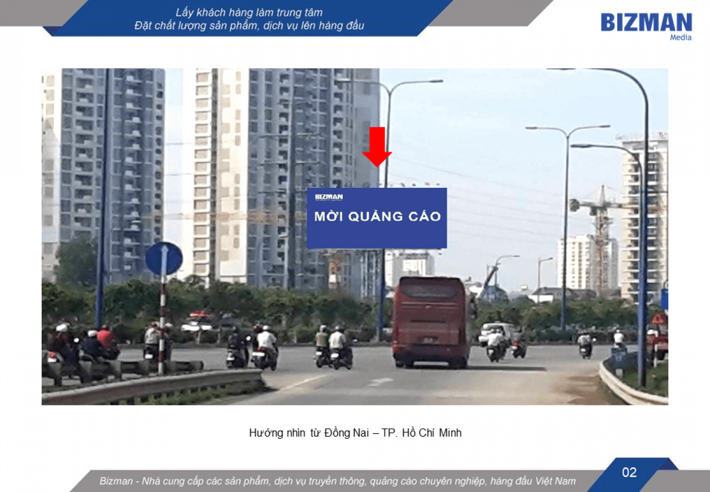 Bảng quảng cáo nút giao Cát Lái - Xa lộ Hà Nội
